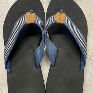 Teva and Cathcart flip flops.  Size 9